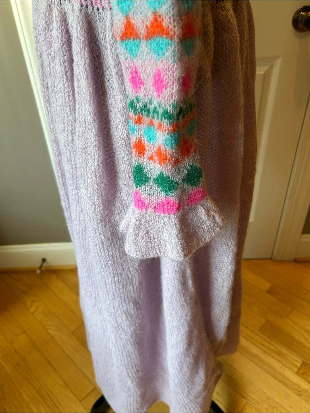 Free People sweater dress midi Lilac Confetti - Picture 9 of 12